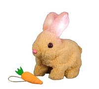Simulated Rabbit Doll - Mechanical Bunny Toy, Animated Plush Creature, Hopping Jumping Soft Animal | Twitching Nose Wiggling Ears Interactive, Electronic Pet Companion for Home, Birthday, Holiday