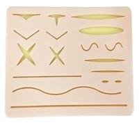 Simulated Skin Suture Practice Model,Human Skin Model With Multiple Wounds, Simulated Skin Suture Practice Model, Silicone Skin Pad, For Student Suture Training(Light Pink)(Light Pink)