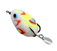 Simulated Soft Frogs Baits Blackfish Fishing Lures 4.5cm PVC Frogs Baits With Double Hook 5 Color Optional Hook Lure