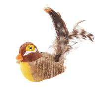 Simulated Songbird - Plush 14 x 7 cm | Cat Toy Bird Singing | Fluttering Birds Cat Toy | Realistic Plush Simulation Birds for Interactive Play, Stimulation Hunting and Entertaining