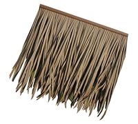 Simulated Thatch Roof Tiles Plastic Palm Thatch Roll Fake Grass Artificial Gazebo Grass Shed Wooden House Flame Retardant Plastic Thatch(Yellow e,20pcs)