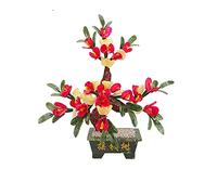 Simulated Tree Chinese Style Jade Bonsai Money Tree Home Office Decor Jade Carving Bonsai Flower Ornaments Good Gifts for Moms and Friends Simulation Tree