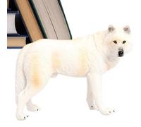 Simulated Wild Wolf Figurines Set - Realistic Ancient Wolf Model Toy | Educational Grey & White Wolves Playset For Early Learning, School Projects &