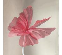 Simulation 3D Butterfly Decoration Props for Weddings with Intricate Detailing and Lightweight Construction for Easy Arrangement (Red)