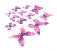 Simulation 3D Butterfly Luminous Stickers for Home Decoration, Suitable for Bedroom Living Room Study Room, Includes Butterfly Sizes 11cm 8cm 6cm (3)
