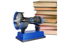 Simulation Aircraft Engine - Display Functional Mechanical Work Model Detailed Aeronautical Scientific Construction Toy | Collectable Desktop Learning For Students,