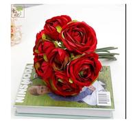 Simulation Artificial Flower Big 5 Hydrangea Silk Cloth Home Living Room Table Decoration Wedding Fake Flower Blue(018)