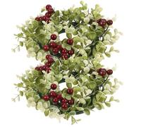 Simulation Berry Candle Rings Wreath Silk Cloth 20-25cm 2pcs Pe