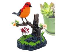 Simulation Bird Electric | CHirping Pen Organizer, Interactive Sound Effects | Realistic Motion Feedback, Decorative Pet Desk Ornament for Bedroom Living Room