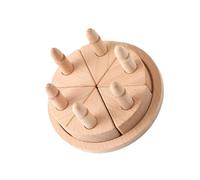 Simulation Cake Toy Set Beech Wood Natural Birthday Party Pretend Play Toy Safe Detachable Designs For 3-8Year Children Hand Eye Coordination