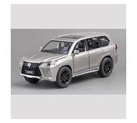 Simulation Car Model Best Gift 1/32 For Lexus Lx570 High Simulation Off-Road Car Model Metal Diecast Luxury Collectible (Color : Silver)
