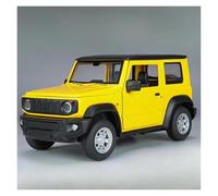 Simulation car retro car model 1:24 Fit for Suzuki for Jimny Alloy SUV Four-Door Pull-Back Model with Sound, Light and Shock Absorption not include batteries(Yellow)