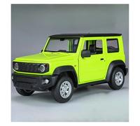 Simulation car retro car model 1:24 Fit for Suzuki for Jimny Alloy SUV Four-Door Pull-Back Model with Sound, Light and Shock Absorption not include batteries(Green)
