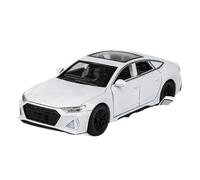 Simulation car retro car model 1:32 Fit for Audi RS7 Coupe Alloy Diecasts Metal Sports Car Vehicles Model Simulation Sound and Light not include batteries(White)