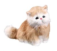 Simulation Cat Decoration Toy New Creative Plush Model Soft Cuddly Cute Cartoon Animal for Kids Baby Story Telling Role Games Sensory Development Parent-Kid Relationship Birthday Christmas