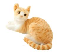 Simulation Cat Plush: Realistic Siamese Cat Doll, Soft Figurine For Sitting And Laying, Orange Feline Toy, Realistic Animal Plush Companion | Lovely Gift Idea