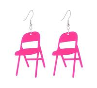 Simulation Chair Earrings Folding Chair Earrings for Women Fun Mini Acrylic Chair Drop Earrings Fashion Jewelry Earrings, Acrylic, No Gemstone