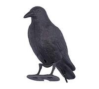 Simulation Crow,Realistics Looking Decoration Birds Halloween Black Feathered Crows Lifesize Large Handmade Plastic Crow for Garden, Vegetable Garden, Courtyard, Market Scene