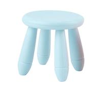 Simulation Dollhouse Miniature Stool Chair Dollhouse Decor Light Blue, 3.7x3.5cm