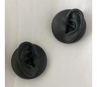 Simulation Ear Model Silicone Black for Jewelry Display Asmr Sleep Helping Right Ear Black