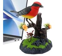 Simulation Electric Bird | Chirp Pen Holder Home Decor,Movable Realistic Pet Bird for Easter Christmas School Kitchen Bedroom Birthday Living Room Adults Desk Decor