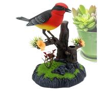 Simulation Electric Bird,Chirping Pen Organizer | Decorative Realistic Pet Bird for School Kids Bedroom Living Room Kitchen Adults Birthday Easter