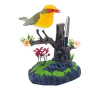 Simulation Electronic Bird - Chirping Pen Organizer, Interactive Sound Effects | Realistic Motion Feedback, Decorative Desk Ornament for Bedroom Living Room Pasc School