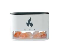 Simulation Flame Night Light Air Humidifier 250ml Essential Oil Diffuser White, 190 x 80 x 130mm
