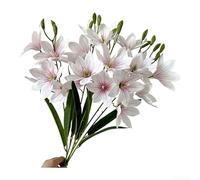 Simulation flower decoration with 5 heads for For Weddings and home environments, offering a long lasting effect to improve the ambiance of living rooms and bedrooms (Shallow rosy)