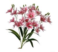 Simulation flower decoration with 5 heads for For Weddings and home environments, offering a long lasting effect to improve the ambiance of living rooms and bedrooms (Dark rosy)