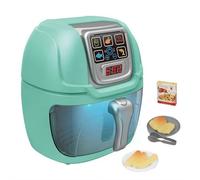 Simulation Fryer For Kids with 10 PCs Color Changing Food Accessories Playset, 2026 New Realistic Lights & Sounds Appliance, Play Cooking Toy for Children (Green 1pcs)
