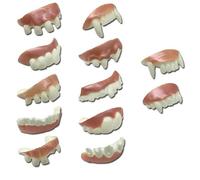 Simulation Funny Teeth 12pcs Denture Teeth Ugly Teeth Model Fake Teeth Halloween Cosplay Costume Party Favors