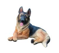 Simulation German Shepherds Statue For Living Room Or Office Decoration Resins Wolf Dog Miniature Collectible Figurine