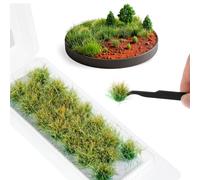 Simulation Grass Static Grass Lowland Shrubs Artificial Grass Miniature Terrain Bushy Tufts for DIY Sandy Terrain Railway Game Scenery Miniature Landscape (Autumn Green)