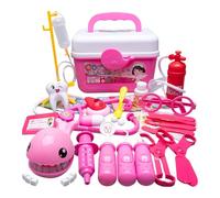 Simulation Home Toy Kid Doctor Playset for Girls Role Play with Injection Tools and Accessories for (A, 22.5X17X16CM)