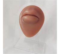 Simulation Human Body Part Silicone Mouth Model - Soft with Display Stand for Tattoo Puncture Practice Piercing Jewelry Tool
