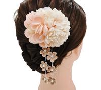 Simulation Hydrangea Flower Hair Clip Fringed Chopsticks HairPin For Female Chinese Costume Decorative Hair Styling Tool