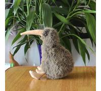 Simulation Kiwi Plush Doll Bird Zealand Wingless Toy Soft And Cute 's Early Education Gift Home Decoration(Gray,15cm)
