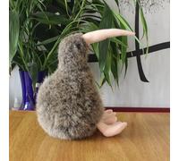 Simulation Kiwi Plush Doll Bird Zealand Wingless Toy Soft And Cute 's Early Education Gift Home Decoration(Gray,18cm)