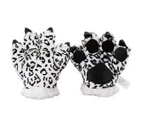 Simulation Leopard Paw Plush Gloves Animal Stuffed Cosplay Mittens