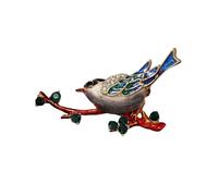 Simulation Magpie Brooch Cute Bird Flower Enamel Rhinestone Corsage Pin Clothing Collar Button Accessories