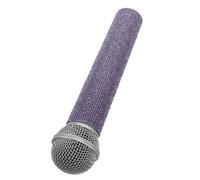 Simulation Microphone Lavender Rhinestone Stage Prop | Plastic Build, Realistic Appearance, Lightweight and Easy to Carry, Party and Birthday Performance Use