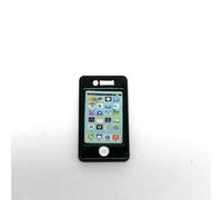 Simulation Mini Laptop Computer Dollhouse Miniature, Doll House Computer Alloy Simulation Laptop, 1:12 Alloy Crafts Dollhouse(Black Phone-1pc)