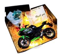 Simulation Miniature Alloy Motorbike 1:12 For Kawasaki Ninja 400 Alloy Sports Motorcycle Model Diecast Street Race Motorcycle Model Memorial Gifts Holiday Toy Collection(Black)