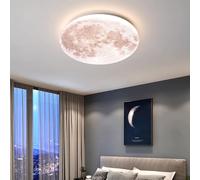Simulation Moon Chandeliers LED Moon Ceiling Light Ultra-Thin Round Ceiling Lamp Entrance Ceiling Light Wall Lighting Wall Lamp for Bedroom, Living Room, Boys Girls Bedroom