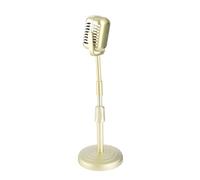 Simulation Old Fashioned Microphone Model with Stable Base and Support Rod R Mic Prop Set for Photography Black Allowing You to Customize the Position for Photography Setups the