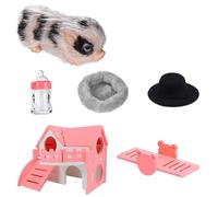 Simulation Piggy Figurine for Pretend Play with Interactive SeeSaw Function Children ' s Stress Relief Playset