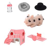 Simulation Piggy Figurine for Pretend Play with Interactive SeeSaw Function Imaginative Play Animal Figurine