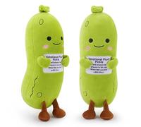 Simulation Plush Cucumber Toy Stuffed Plush Pillow Positive Emotion Support Cucumber Doll Hugging Pillow Cuddly Toy for Girls Boys Cute Decor Funny Encouraging Present for Birthday Christmas