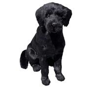 Simulation Plush Puppy Handmade High Restoration No Hair Loss Simulation Black Decoration Room Collection Souvenir Labrador Tall, toy,big lion plush,plush plushy Big doll For dogs decor realis